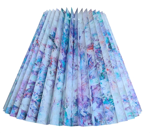 plisse 21x45x53 BR blomst bomuld med stativ